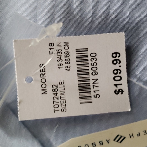 NWT Light Blue, Joseph Abboud, Dress Shirt - Picture 3 of 3